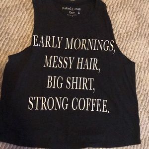 Black crop muscle tank